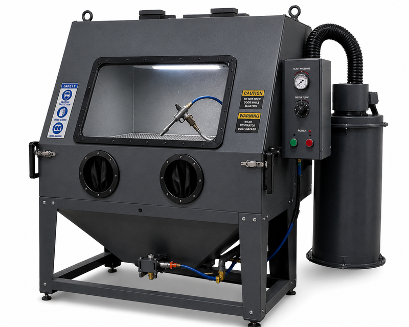NBS Bead Blasting Finishing Cabinet — 40" Satin Finish System