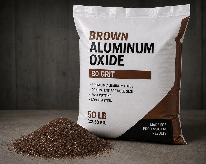 NBS Brown Aluminum Oxide — 80 Grit (50 lb Bag)
