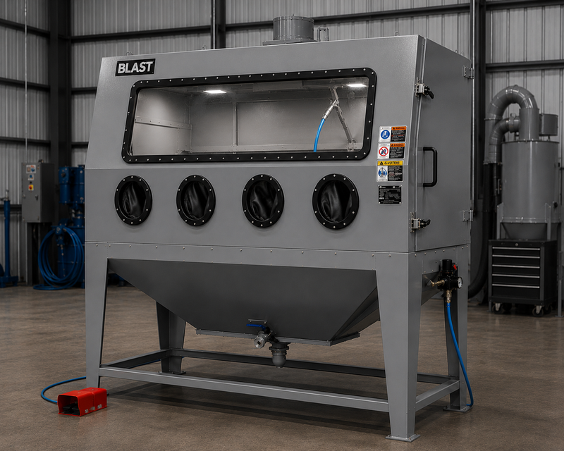 NBS Floor Standing Blast Cabinet — 60" Industrial Wide-Body