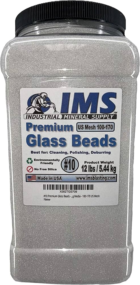 NBS Premium Glass Bead — 50 lb Bag (170 Grit, Fine)