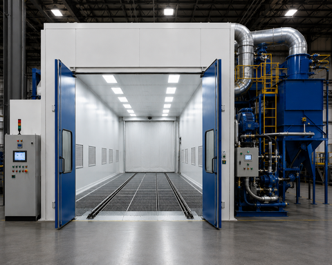 NBS Automated Blast Room — Walk-In Production System with Reclaim Floor