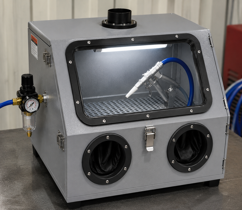 NBS Benchtop Blast Cabinet — 20 Gallon with Light