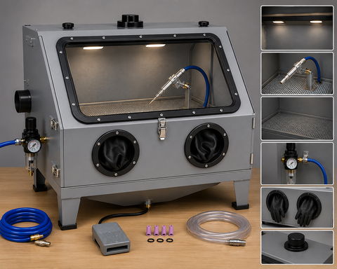 NBS Benchtop Blast Cabinet — 30 Gallon Deluxe
