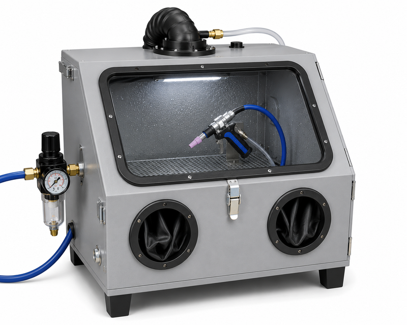NBS Benchtop Wet Blast Cabinet — 20 Gallon Vapor System