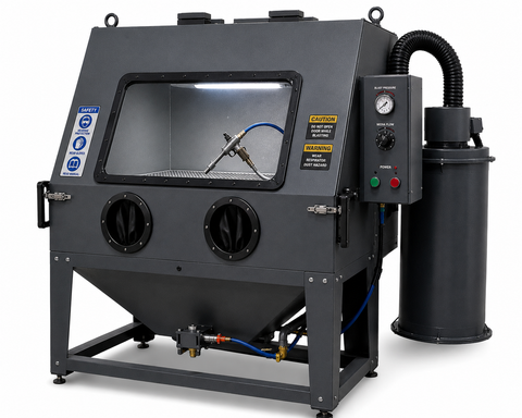 NBS Bead Blasting Finishing Cabinet — 40" Satin Finish System
