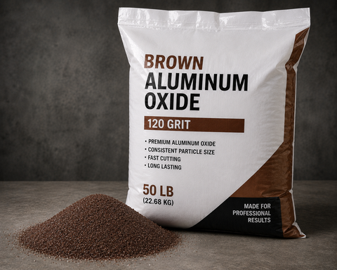 NBS Brown Aluminum Oxide — 120 Grit (50 lb Bag)