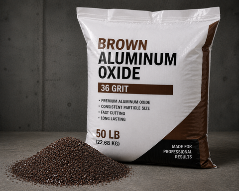 NBS Brown Aluminum Oxide — 36 Grit (50 lb Bag)
