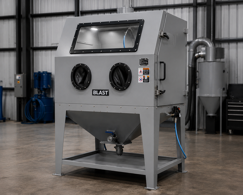 NBS Floor Standing Blast Cabinet — 42" Standard Siphon