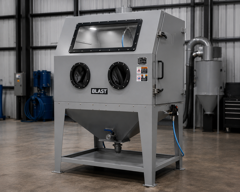 NBS Floor Standing Blast Cabinet — 42" Standard Siphon