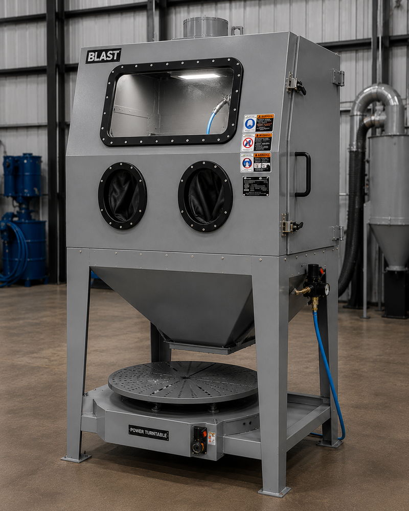 NBS Floor Standing Blast Cabinet — 48" with Power Turntable