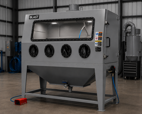 NBS Floor Standing Blast Cabinet — 60" Industrial Wide-Body