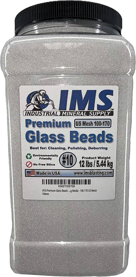 NBS Premium Glass Bead — 50 lb Bag (170 Grit, Fine)