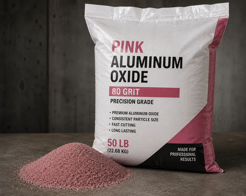 NBS Pink Aluminum Oxide — 80 Grit Precision Grade (50 lb Bag)