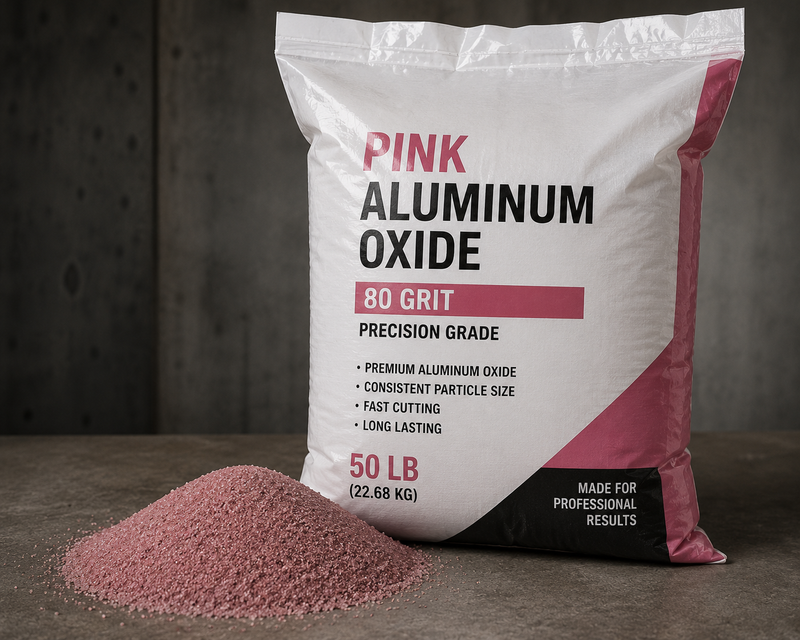 NBS Pink Aluminum Oxide — 80 Grit Precision Grade (50 lb Bag)