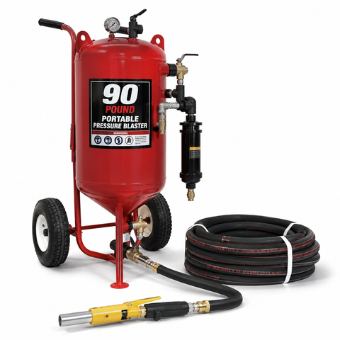 NBS Portable Pressure Blaster — 90 lb Pot with 25' Hose