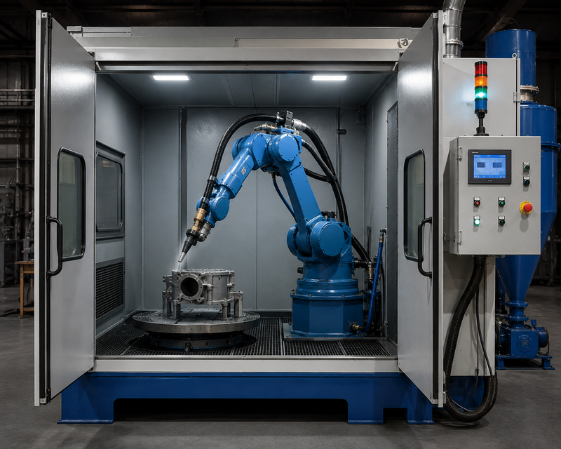 NBS Robotic Blast Cell — 6-Axis CNC Surface Preparation
