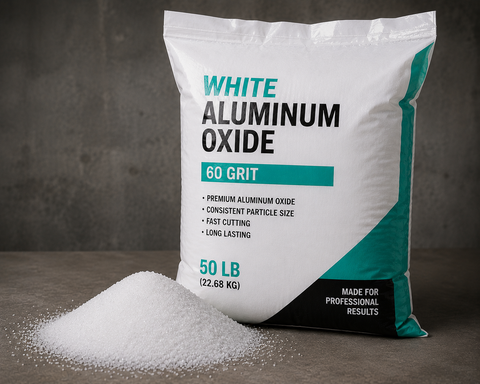 NBS White Aluminum Oxide — 60 Grit (50 lb Bag)